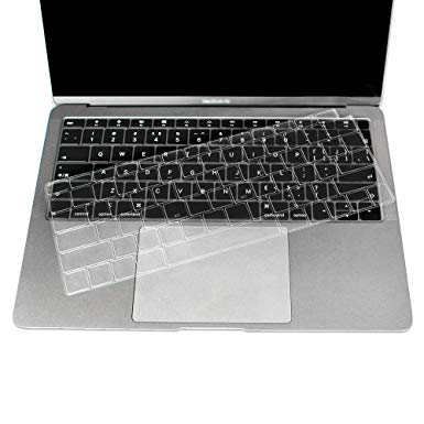DHZ Keyboard Cover Skin for MacBook Air 13 Inch 2018 Release (with Touch ID and Retina Display Model A1932 only),Ultra Slim TPU Keyboard Skin Protector,Clear