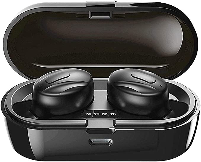 Xawy【2022new editionBluetooth Headphones.Bluetooth 5.0 Wireless Earphones in-Ear Stereo Sound Microphone Mini Wireless Earbuds with Headphones and Portable Charging Case for iOS Android PC.XGB1