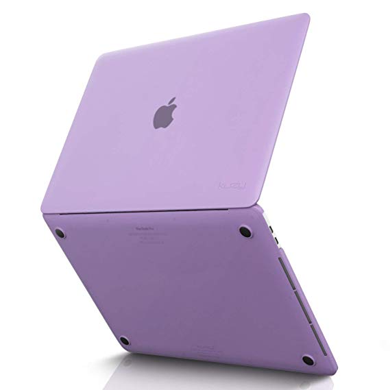 MacBook Pro 15 inch Case 2018 2017 2016 Release A1990 A1707, Kuzy Hard Plastic Shell Cover for Newest MacBook Pro 15 case with Touch Bar Soft Touch - Light Purple