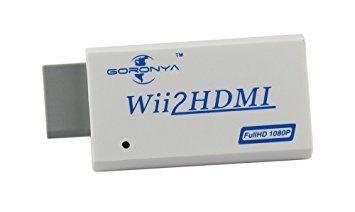 Goronya Wii to HDMI Converter HD Output Upscaler Video Audio Adapter--Supports All Wii Display Modes to 720P / 1080P HDTV & Monitor
