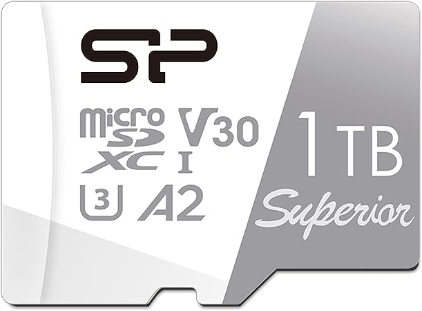 Silicon Power 1TB Superior Micro SDXC UHS-I (U3), V30 4K A2,High Speed MicroSD Card with Adapter Compatible with Nintendo-Switch, Steam Deck