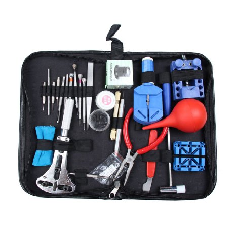 Vktech Watch Link Opener Repair Remover Holder Tool Kit Set Pin Screwdriver (27pcs set)