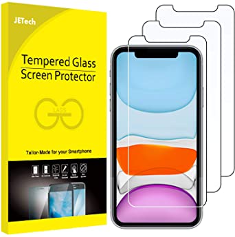 JETech Screen Protector for Apple iPhone 11 and iPhone XR, 6.1-Inch, Tempered Glass Film, 3-Pack