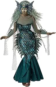 California Costumes Dark Sea Siren, Women's Costume, Small,Blue