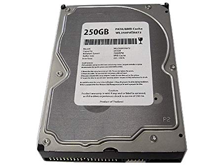 White Label 250GB 8MB Cache 7200RPM ATA100 (PATA) IDE 3.5" Desktop Hard Drive - New w/1 Year Warranty