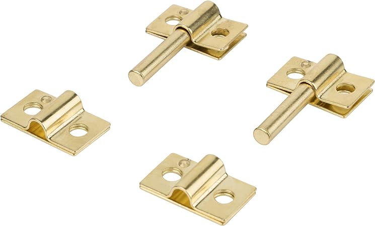Brass Plated American Style Mirror Mounting Friction Hinges Support Set for One Mirror - Adjustable Mirror Mounting Hardware | UA-753-MPB