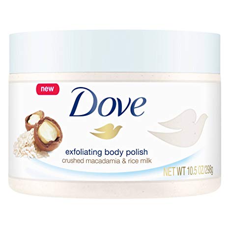 Dove Body Polish Crushed Macadamia and Rice Milk, pack of 1