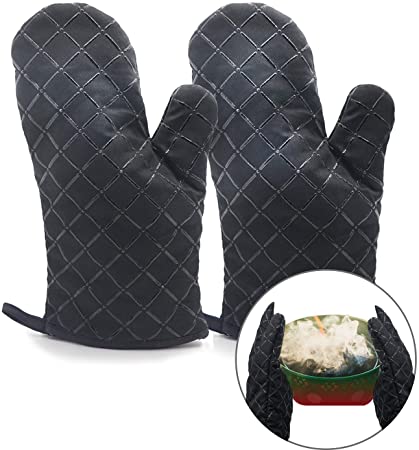 Oven Mitts 2pcs Pot Holders Heat Resistant up to 482F/250¡ãC Non-Slip Silicone Mesh Mitts Food Grade Kitchen Mitten Cooking Gloves for Baking, BBQ