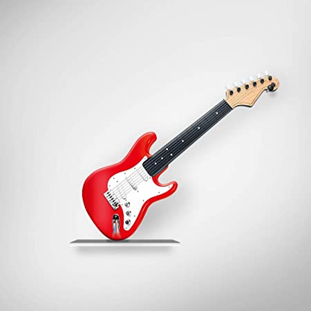 Huang Cheng Toys 25 Inch Red Musical Instrument Toy Guitar for Kids Children's Electric Guitar 6 String
