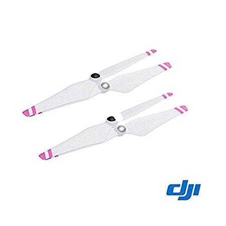 CLOVER 2 Pairs Original 9'' CW CCW Props 9450 Self-tightening Propeller for DJI Phantom 3 Professional / Advanced Quadcopter / E310 - White   Pink Stripe