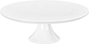 Kootek White Cake Stand, 12 x 12 Inches Porcelain Cake Plate Cake Pedestal Stand Display Dessert Stand for Party, Wedding, Birthday, Baby Shower