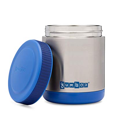 YUMBOX Zuppa - Wide Mouth Thermal Food Jar 14 oz. (1.75 cups)- Triple Insulated Stainless Steel Food Container - Stays Hot 6 Hours or Cold for 12 Hours - Leak Proof - in Neptune Blue