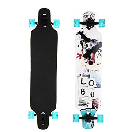 Ancheer 41 Inch Drop Through Longboard 9 Layer Maple Complete Skateboard