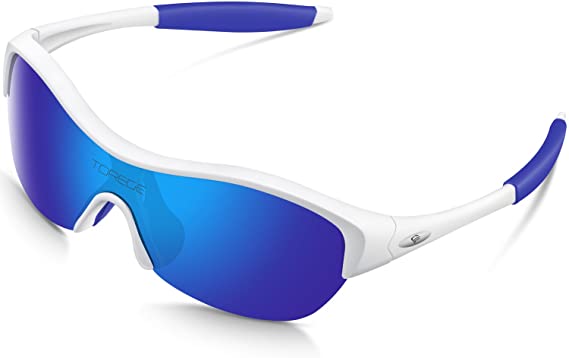 TOREGE Tr90 Flexible Kids Sports Sunglasses Polarized Glasses for Junior Boys Girls Age 3-7 Trk001