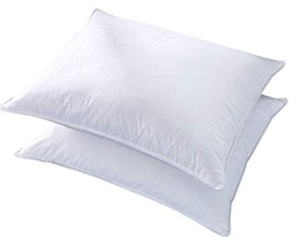 puredown Luxury White Goose Down Pillow 100% Cotton Cover Suitable for All Type of Sleepers Set of 2 Standard Size