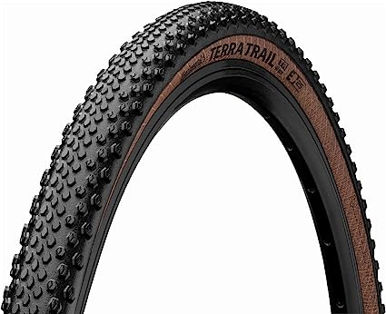 Continental Terra Trail 700 x 40 Coffee Sidewall Foldable Bike Tire with ShieldWall TR   Puregrip - Black