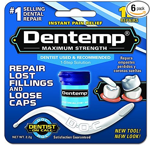 Dentemp Maximum Strength Lost Fillings and Loose Caps Repair (Pack of 6)