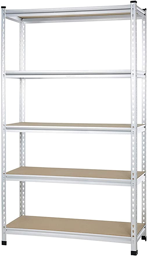 AmazonBasics Medium Duty Shelving Single-Post Press Board Shelf - 121 x 45 x 182 cm