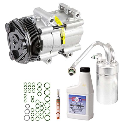 New AC Compressor & Clutch With Complete A/C Repair Kit For Ford Mustang V6 - BuyAutoParts 60-80218RK New
