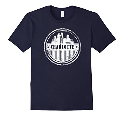 Charlotte City Distress T-shirt