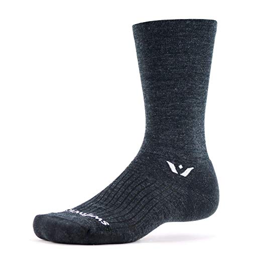 Swiftwick- PURSUIT SEVEN | Socks Built for Cycling & Hiking | No-Itch Merino Wool, Ultimate Durability Tall Crew Socks