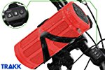 TRAKK ACTIV TR510RD Waterproof 16W 360 Degree Portable Bluetooth 4.0 Bike Speaker with 6000 mAh Battery, Red