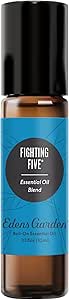 Edens Garden Fighting Five Essential Oil Blend, 100% Pure & Natural Premium Best Recipe Therapeutic Aromatherapy Essential Oil Blends, Pre-Diluted 10 ml Roll-On