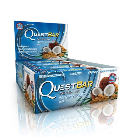 Quest Nutrition 60g Coconut Cashew Protein Bar - Pack of 12