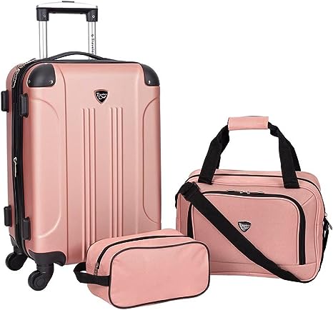 Travelers Club Unisex-Adult Chicago Hardside Expandable Spinner Luggage Checked Luggage