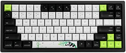 EPOMAKER AK84S 75% 84 Keys Bluetooth 5.1 Wireless/Wired RGB Hot Swappable Mechanical Keyboard with GK1 Profile PBT Keycaps, 4000mAh Battery for Mac/Win(Chocolate Yellow Switch, Panda PBT Keycaps)