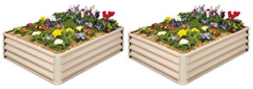 Metal Raised Garden Bed Kit - Elevated Planter Box For Growing Herbs, Vegetables, Flowers, and Succulents (2)