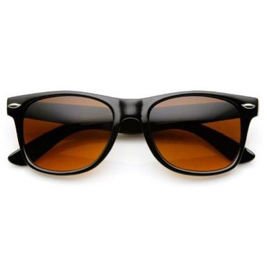 Blue Blocking Driving Wayfarer Sunglasses Amber Tint Lens