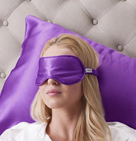 Jasmine Silk 100% Pure Silk Filled Eye Mask / Sleeping Mask Sleep Mask - Lavender