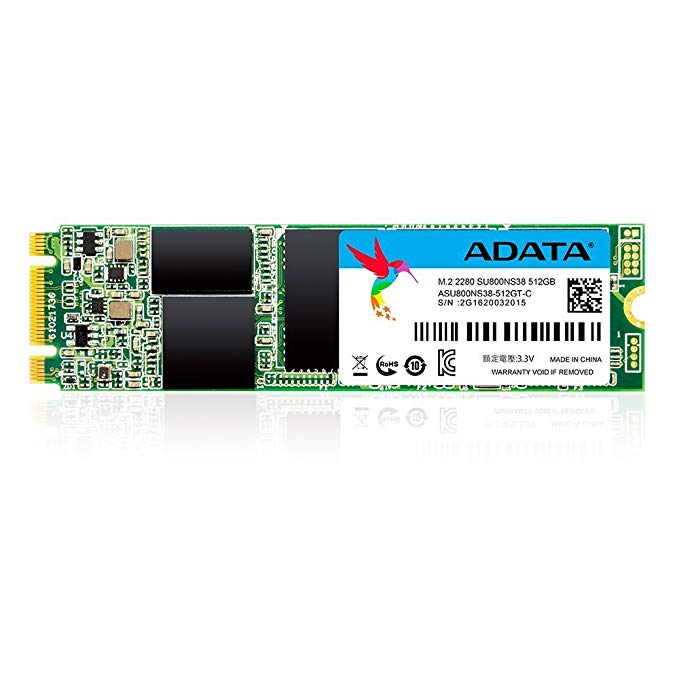 ADATA SU800 M.2 2280 512GB 3D-NAND 400TB TBW 560MB/s Read and 520MB/s Write High Speed Solid State Drive, for ultrabooks , notebooks , and desktop (ASU800NS38-512GT-C) - Black