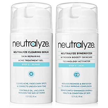Neutralyze® Moderate to Severe Acne Treatment; Spot Treatment & Synergyzer, 1oz each- Works Great For Cystic Acne, Pimples, Blemishes, Whiteheads, Blackheads, Acne Scars & Post Acne Marks.