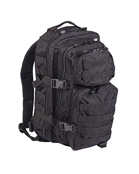 Mil-Tec Military Army Patrol MOLLE Assault Pack Tactical Combat Rucksack Backpack Bag 20L Black