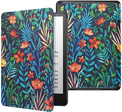 MoKo Case for 6.8" Kindle Paperwhite (11th Generation-2021) and Kindle Paperwhite Signature Edition, Light Shell Cover with Auto Wake/Sleep for Kindle Paperwhite 2021 E-Reader, JungleNight