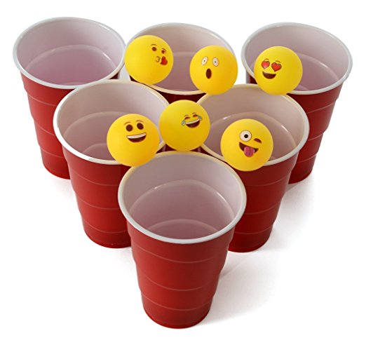Emoji Universe Beer Pong Balls, Table Tennis Balls, 48-Pack