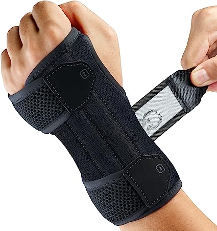 FREETOO Carpal Tunnel Wrist Support Brace, Upgraded Strong Wrist Splint for Women Men, with Padding, 3 Stays, Snug-Fit Full Support Hand Brace for Sleep, Arthritis, Tendonitis Relief, Left Hand(L/XL)