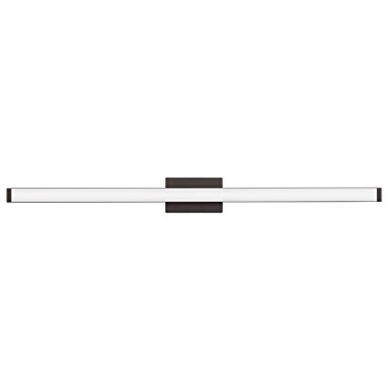 Lithonia Lighting Contemporary Square 3K LED Vanity Light, 4-Foot, Bronze