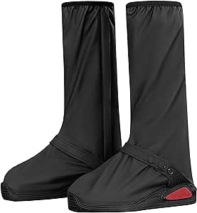 iCreek Waterproof Shoe Covers Reflective Rain Boot Foldable Non-Slip Protective Overshoes for Rainy Day, Hiking, Outdoor