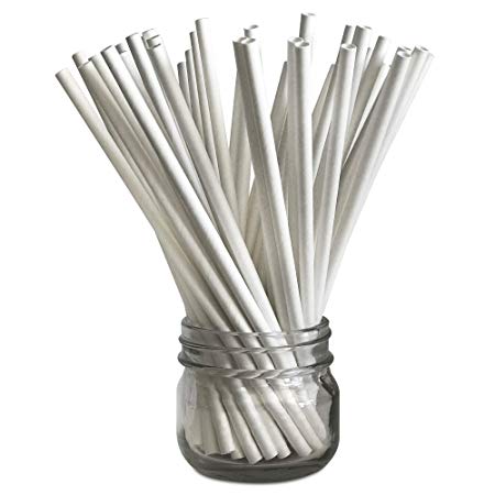 Premium Paper Drinking Straws for Holiday, Anniversary, Birthday, Graduation, Wedding, Bridal & Baby Parties. 100% Biodegradable Vintage and Fun Paper Straws. Pack of 24. (White)