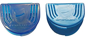 Dental Appliance Retainer Case (2) for Night Guard Storage, Denture Bath Cleaning Travel Case. Mouthguard Retainer Brite Cleaning Tablet Case for Removable Braces Invisalign. Anti Teeth Bruxism Clenching Grinding and Doctor's Fit Too. 100% Guarantee.