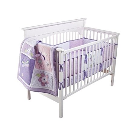 Tiddliwinks Batik Butterfly 3pc Baby Bedding Set - Purple