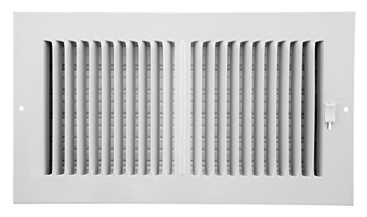 Accord AASWWH2126 Sidewall/Ceiling Register with 2-Way Aluminum Design, 12-Inch x 6-Inch(Duct Opening Measurements), White