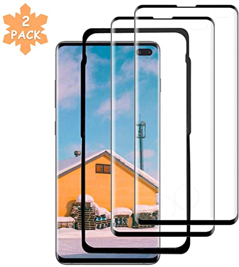 LQLY S10 Plus Screen Protector (2 Pack) with Alignment Frame, [Ultra Clear] [9H Hardness] [No-Bubble] Tempered Glass for Samsung Galaxy S10 Plus