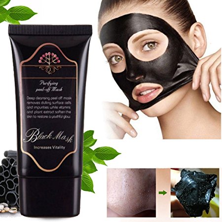 GARYOB Blackhead Mask Bamboo Charcoal Mud Nose Blackhead Remover Cleansing Peel Off Removal Mask Black Mud Face Mask 50g