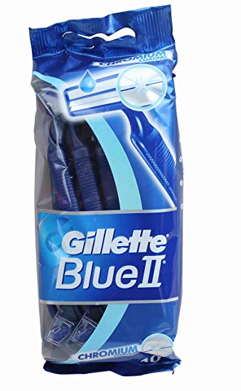Gillette Blue II Fixed Head Disposable Razors - Pack of 10