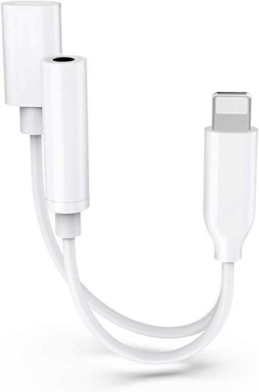 NiceFuse Headphones Adapter for iPhone x Adapter aux Audio Jack Charge Dongle,AUX Audio Charger Cable,Compatible Accessory Connector iOS 12 or Higher, for iPhone Xs/Xs Max/XR/X/ 8/7/7 Plus