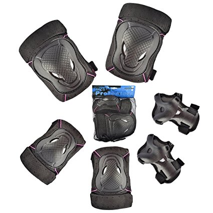 Protective Gear, iTECHOR 6Pcs Sport Safety Equipment Protective Gear Knee and Elbow Pads Set for Skating, Skateboard, Bicycling,Outdoor activities
